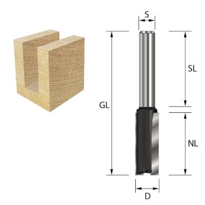 ENT Groeffrees HM 12x38x70mm, Kolf 8mm - 7910377