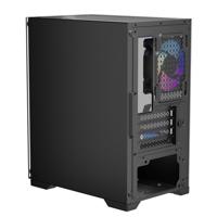 ATX Semi-toren doos KEEP OUT XC-201 GLASS Zwart - thumbnail