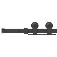 Schuifdeur ORKDAL Bruin 83 x 232 cm Hout en metaal - thumbnail