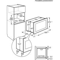AEG 6000 Magnetron inbouw 17 l Zwart NMB6G171SB - thumbnail