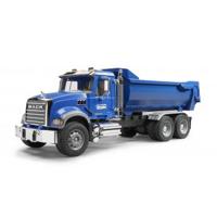 Bruder Mack Granite houttransportwagen met kraan en 3 boomstammen - thumbnail
