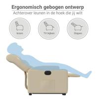 Sta-op-stoel elektrisch verstelbaar stof crèmekleurig - thumbnail