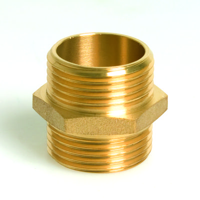 Profec Zeskant Dubbele nippel - Fig.280 - Messing - buiten/buiten - 1/2"