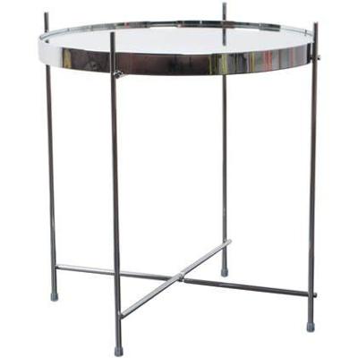 Zuiver Ronde Bijzettafel 'Cupid' Glas, 43cm, kleur Zilver