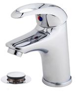 Athos wastafelkraan met clickwaste chroom - thumbnail