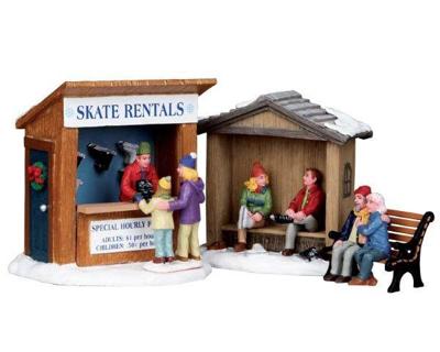 Lemax skate rentals s/3 kerstdorp tafereel 2010