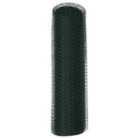 VidaXL Hexagon hek groen 0,8 x 25 m pvc - thumbnail