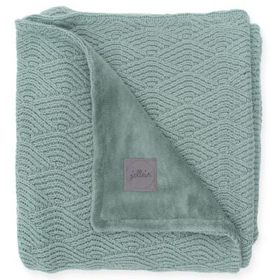 Jollein Deken River Knit 100x150 cm fleece asgroen