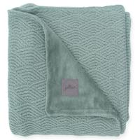 Jollein Deken River Knit 100x150 cm fleece asgroen - thumbnail