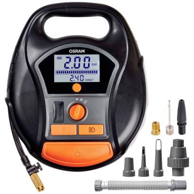 Osram Automotive TYREinflate 6000 Compressor 5.5 bar Automatische afschakeling, Digitaal display, Met werklamp, Met Powerbank-functie, 12- en 230V-laadbaar, Osram Automotive TYREinflate 6000 Compressor 5.5 bar Automatische afschakeling, Digitaal display, Met werklamp, Met Powerbank-functie, 12- en 230V-laadbaar,