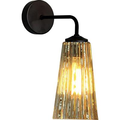 Masterlight Wandlamp zwartQuinto met gestreept glas - 3260-05-05-11