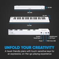 Carry-On Piano 49 Touch White opvouwbare piano 49 toetsen - thumbnail