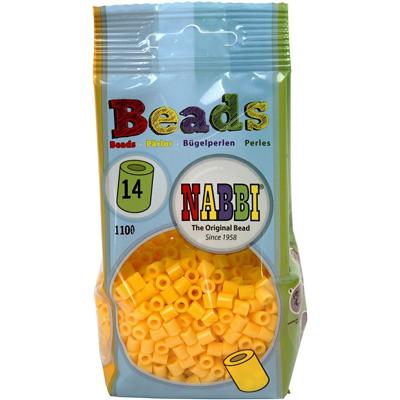 NABBI Strijkkralen, afm 5x5 mm, gatgrootte 2,5 mm, medium, geel (32227), 1100 stuk/ 1 doos