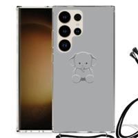 Samsung Galaxy S24 Ultra Stevig | Bumper Hoesje | Grijs Baby Olifant - thumbnail