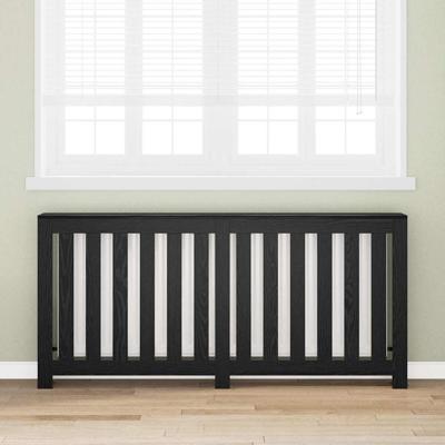 Radiatorafdekking Zwart Eiken 175 x 20 x 82 cm