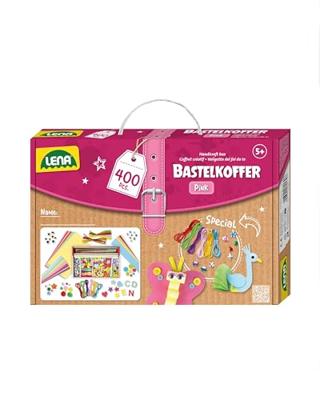 Lena Knutselkoffer Roze 400 stuks