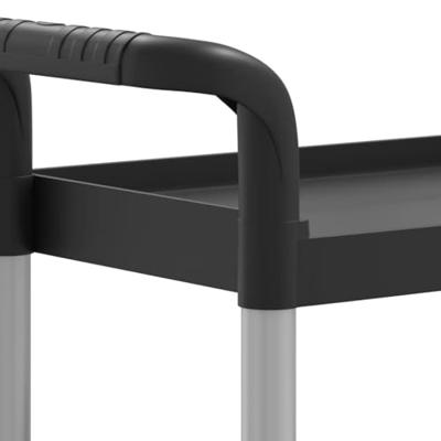 Trolley 3-laags 77x34x72 cm aluminium zwart Trolley 3-laags 77x34x72 cm aluminium zwart