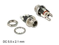 Delock 89910 Laagspannings-connector Bus, inbouw 5.5 mm 2.1 mm 1 stuk(s) - thumbnail