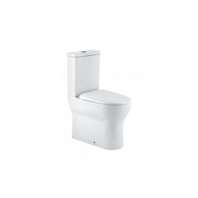 QeramiQ Winner toiletset - 36.6x64.6x87.7cm - staand - verhoogd +6cm - spoelrandloos - met duoblok reservoir - softclose zitting - keramiek - glans wit 144921004cx