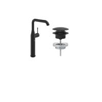 Grohe Essence Wastafelkraan - xl-size - hoog - afvoergarnituur - push up - phantom black SW901406/SW901517 - thumbnail