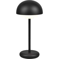 LED Tafellamp met Oplaadbare Batterijen - Trion Berna - 2W - Warm Wit 3000K - Spatwaterdicht IP44 - Dimbaar - Rond - Mat Zwart - Kunststof - thumbnail