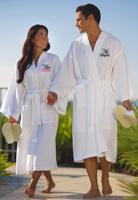 Sauna badjas met naam-wit-xl - thumbnail