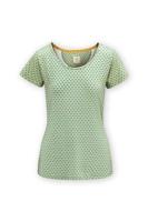 Pip Studio Pip Studio Tilly Short Sleeve Top Mi Vida Green S - thumbnail