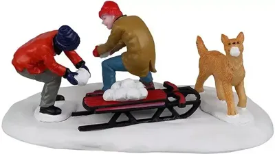 Lemax snowy ammo operation kerstdorp tafereel Vail Village 2022