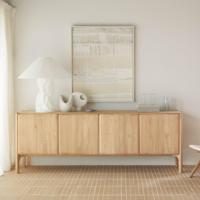 Ethnicraft Dressoir 'PI' Geolied Eikenhout, 230cm - thumbnail