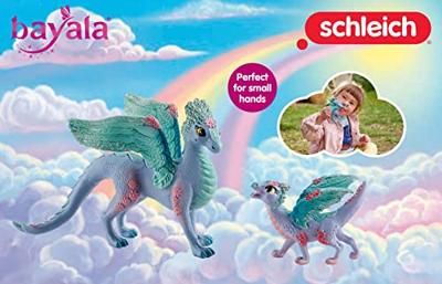 Schleich Bayala - Bloemendrakenmama en baby speelfiguur - thumbnail