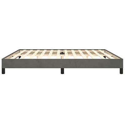 Bedframe zonder matras 200x200 cm fluweel donkergrijs