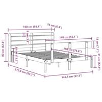 Bedframe zonder matras massief grenenhout 140x190 cm - thumbnail