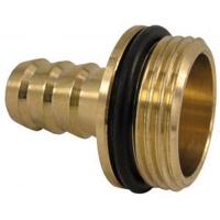 Messing slangtule met buitendraad en o-ring 1/2 - 13 mm - thumbnail