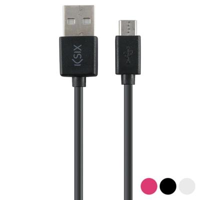 Kabel USB naar Micro-USB KSIX 1 m Kleur Roze