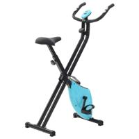 vidaXL Hometrainer X-bike magnetisch met hartslagmeter zwart en blauw - thumbnail