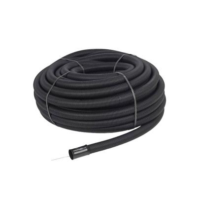 Fränkische Rohrwerke 19140110 Kabuflex-R-UV110 sw Beschermslang (ribbelslang) Zwart 50 m