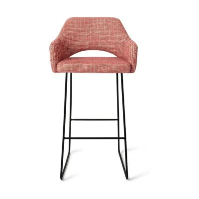 Jesper Home Barkruk 'Yanai' Slide Black, kleur Berry Bars (zithoogte 75cm)