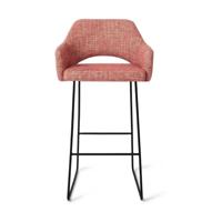 Jesper Home Barkruk 'Yanai' Slide Black, kleur Berry Bars (zithoogte 75cm) - thumbnail