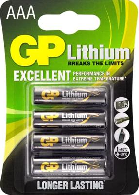 GP GP24LF359C4 AAA batterij (potlood) Lithium 1.5 V 4 stuk(s)