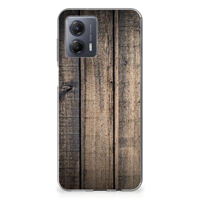 Motorola Moto G53 | Bumper Hoesje | Steigerhout