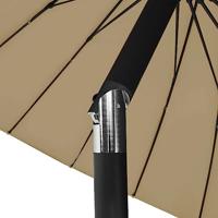 VidaXL Parasol met aluminium paal 250 cm taupe - thumbnail
