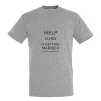 T-shirt voor mannen bedrukken - Grijs - L - thumbnail