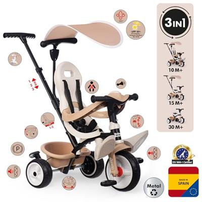 Driewieler Baby Balade plus - SMOBY beige