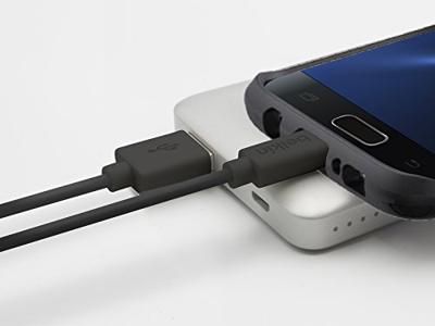 Belkin F2CU012bt04-BLK USB-kabel voor WIKO/Samsung Galaxy S3/4/5/6/7/HTC One/Ace, zwart