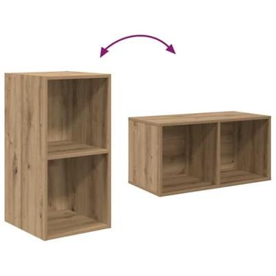 Tv-meubelset 4 pcs artisanaal eikenkleurig 37 x 37 x 72 cm