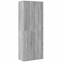 Hoge kast 70x35x180 cm bewerkt hout grijs sonoma eikenkleurig - thumbnail