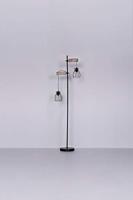 Globo Staande lampMina zwart met hout - 15326-2SN - thumbnail