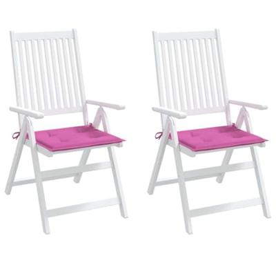 VidaXL Tuinstoelkussens 2 st 50x50x4 cm stof roze