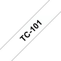 Brother TC-101 Labeltape Kunststof Tapekleur: Transparant Tekstkleur: Zwart 12 mm 7.7 m - thumbnail