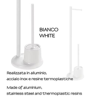 Toiletborstelhouder Sapho White Line Vrijstaand met Toiletrolhouder Wit Toiletborstelhouder Sapho White Line Vrijstaand met Toiletrolhouder Wit